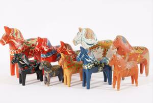 Dalahästar 10st, bl.a. 1900-talets första hälft