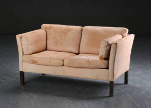 To-pers. sofa, læder, dansk møbelproducent