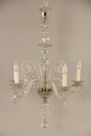 Lysekrone af glas, 1900 tallet