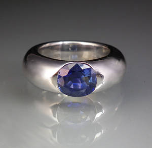 Saphirring ca. 3.50 ct.