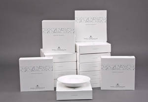 Kgl. P hvid halvblonde dybe tallerkner nr. 604, 1. sort. 14