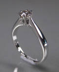 Solitairering. Ca. 0.40 ct
