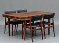 Dansk møbelproducent, spisebord med fire stole, palisander 4