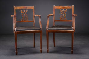 Par armstole af mahogni, engelsk stil 2