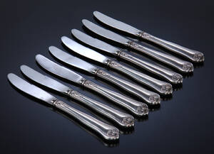 Cohr. Saksisk, knive med skafter af sølv 8