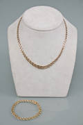 Bismark halskæde og armbånd af 14 kt. guld 2