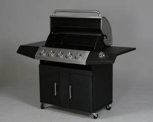 Barbeque Gasgrill med 5 gasblus samt 1 sideblus