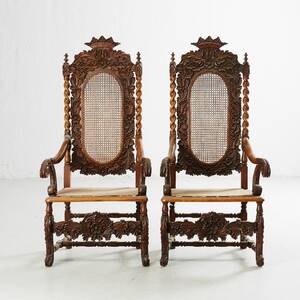 Karmstolar i barockstil 