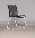 Verner Panton. VP ONE stol i farven Black hvidlakeret stel.