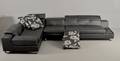 Modulsofa i moderne design, sort