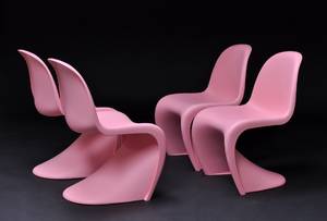 Verner Panton 1926-1998. Sæt på fire frisvinger stole Panton Chair 4