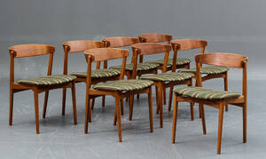 Dansk møbelproducent. Sæt på otte stole teak bøg