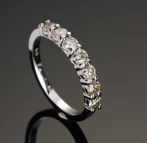 Brillant alliancering, ca. 0.86 ct.