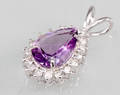 Ametyst- og diamantvedhæng