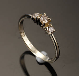 Diamantring, ca. 0.33 ct.