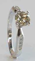 Brillantring, ca. 0.88 ct. Ubrugt.