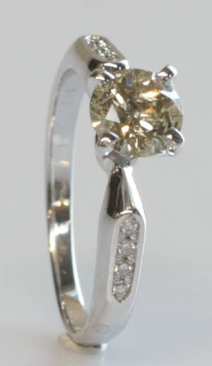Brillantring, ca. 0.88 ct. Ubrugt.