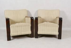 FÅTÖLJER, ett par, Art Deco, 1900-talets första hälft.