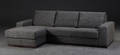 Moderne 3-personers sofa med chaiselong. Model Julia antrazitgrå