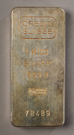 Sølvbarre 1000 gram.
