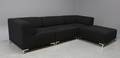 Modulsofa, 3-personers sofa med chaiselong. Model Ibiza, sort