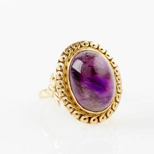 Ring 18 k guld ametist