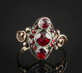 Vintage ring med granater 