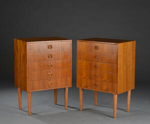 To kommoder af teak 2