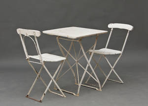 Havebord og 2 stole, 1900-tallet. 3