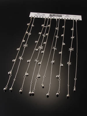 Parti ankelkæder af sterling sølv 10