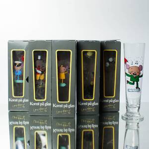 LASSE ÅBERG, 6 st glas