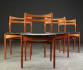 Fire spisestole af teak, 1960erne 4