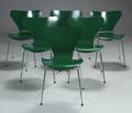 Arne Jacobsen. Sæt på seks stole model 3107 6