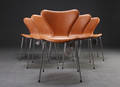Arne Jacobsen 1902-1971 Sæt på seks syverstole i Range Aniline læder, høj model. Helt nye fra 2011 6