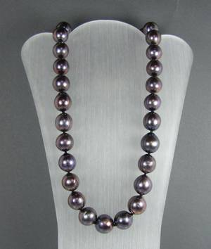 Tahitiperlcollier, ca. 11,0 - 12,8 mm