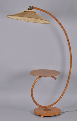 Art Deco, golvlampa med bord, 1930-40 tal