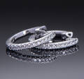 Brillant creoler af 18 kt hvidguld, ca 0.17 ct Denne vare er sat til omsalg under nyt varenummer 4968186