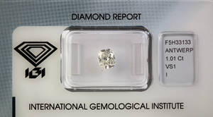 Loser Diamant im Cushionschliff ca. 1.01 mit IGI Expertise