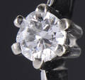 Solitairering, 14 kt. hvidguld med diamant - 0.20 ct.