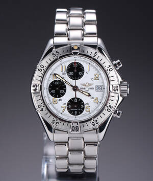 Breitling Colt Chronograph. Herreur i stål med hvid skive, 1990erne Denne vare er sat til omsalg under nyt varenummer 4734544