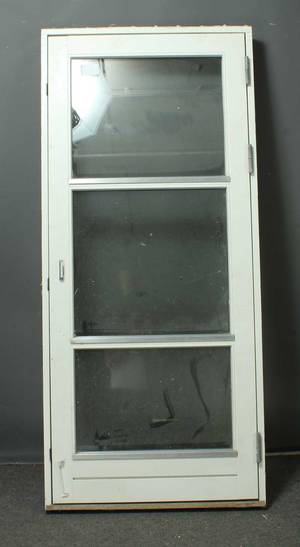 Terassedør i hvidlakeret træ