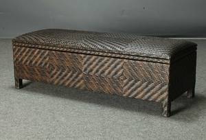 Hyndeboks i brunt polyrattan