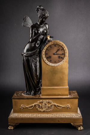 Fransk empire kaminur af bronze