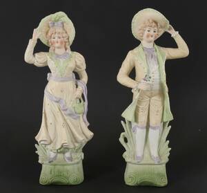 Biskvifiguriner 2st, tidigt 1900-tal