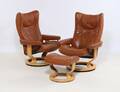 Ekornes Stressless. Par lænestole samt skammel 3