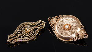 To brocher med diamanter 1800-tallet 2