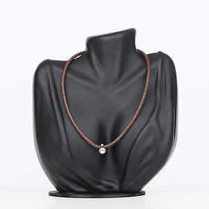 HALSBAND, med slipad sten.