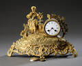 Fransk kaminur af forgyldt bronze, 1800-tallets slutning
