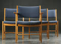 Hans. J. Wegner. Fire spisestole af massiv eg 4