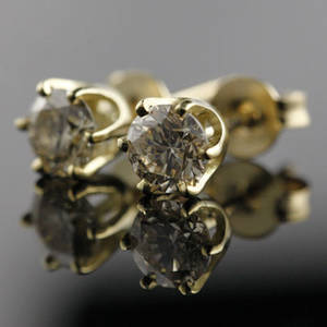 Par brillant ørestikker ca. 0.85 ct.